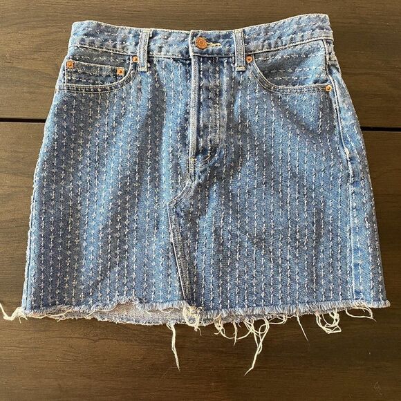 BDG Urban Outfitters Women's Stretch Denim Mini Skirt Blue Medium - Picture 1 of 9